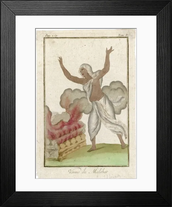 Framed Print : Suttee, India Framed Print : Suttee, India