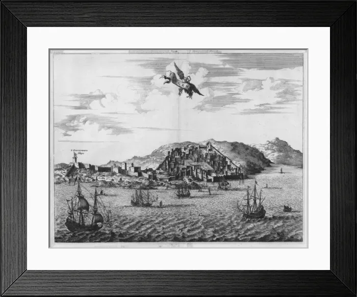 Framed Print : TANGIER. The town seen from the sea Framed Print : TANGIER. The town seen from the sea
