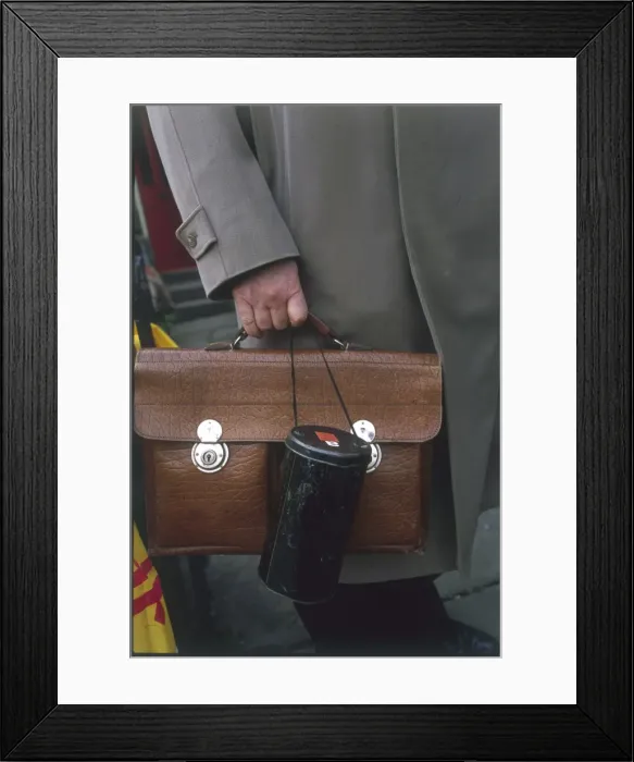 Framed Print : Briefcase & Gas Mask Framed Print : Briefcase & Gas Mask