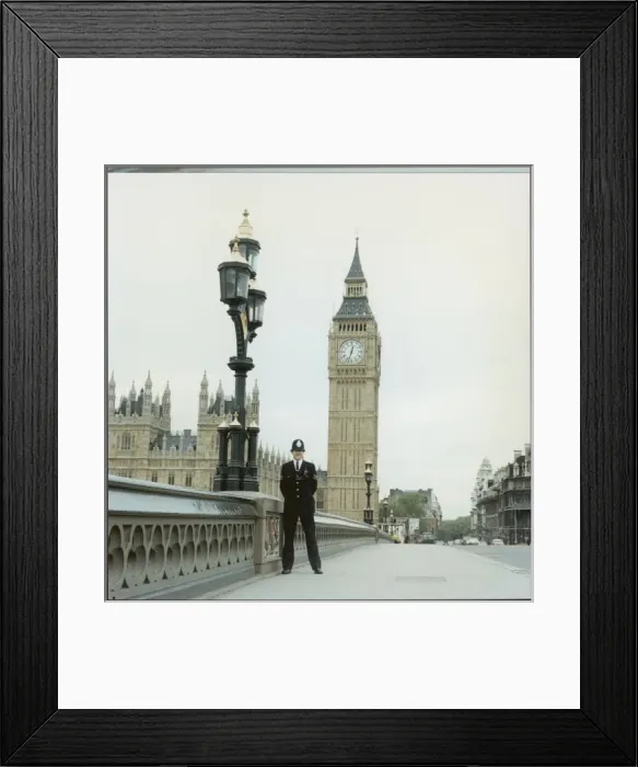 Framed Print : Police Officer & Big Ben Framed Print : Police Officer & Big Ben