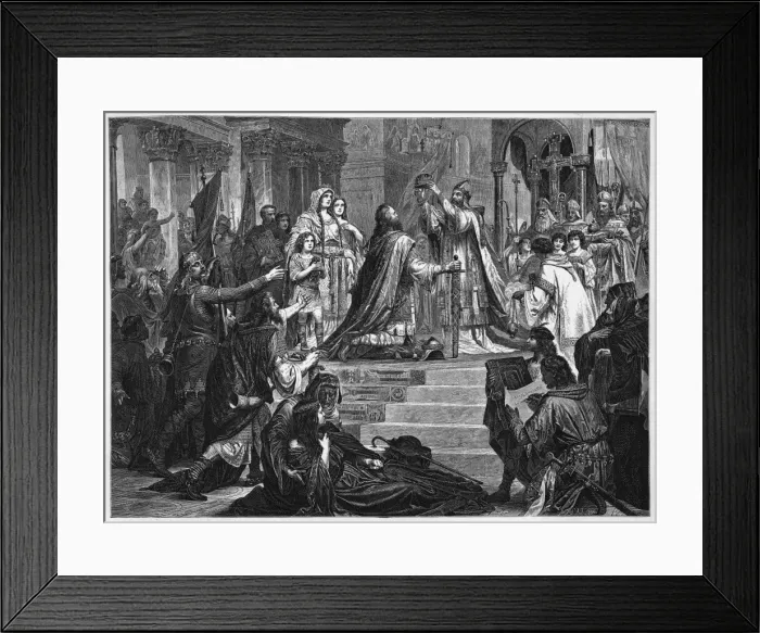 Framed Print : Charlemagne Crowned Framed Print : Charlemagne Crowned