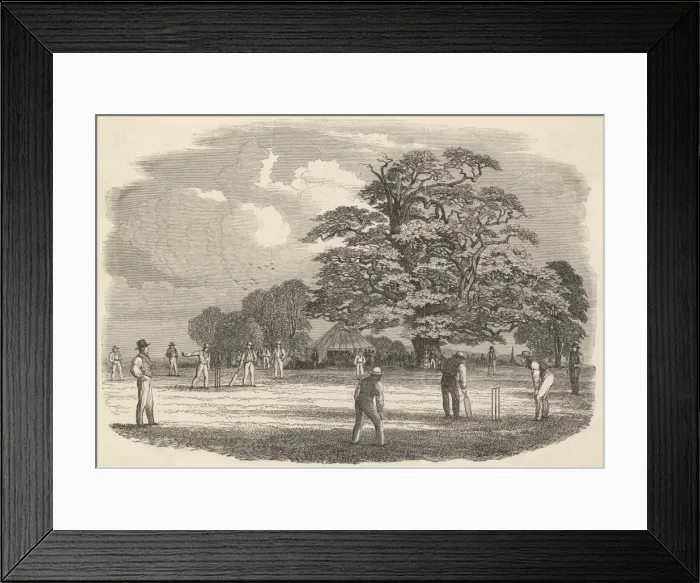 Framed Print : Cricket Match 1853 Framed Print : Cricket Match 1853