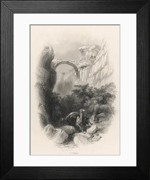 Framed Print : Jordan / Petra Arch Ravine Framed Print : Jordan / Petra Arch Ravine