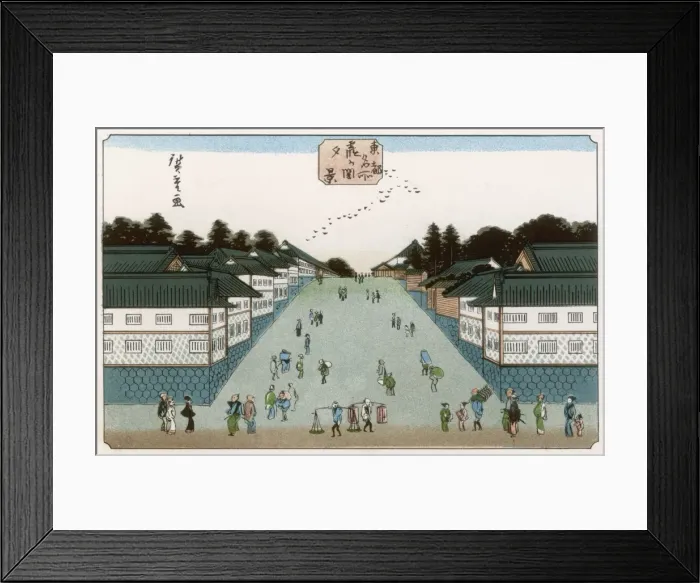 Framed Print : Tokyo / Street Scene 1858 Framed Print : Tokyo / Street Scene 1858