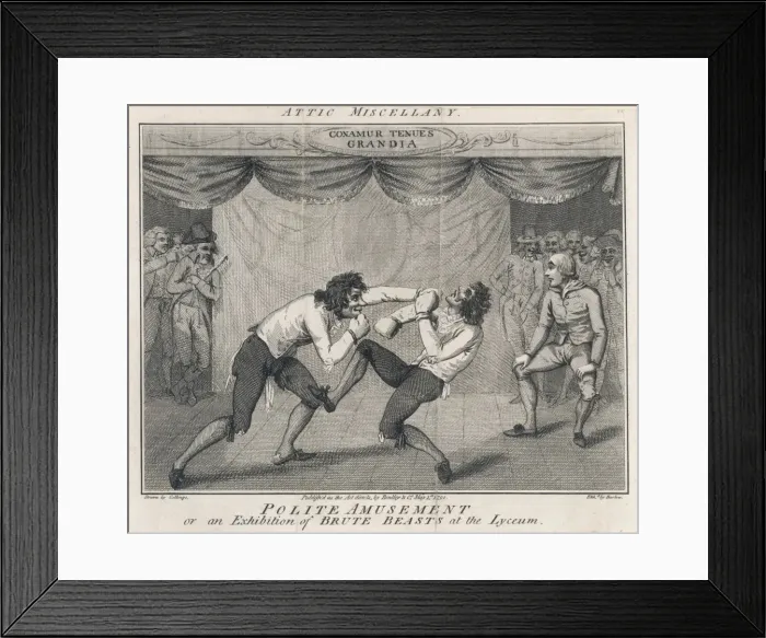 Framed Print : Boxing Satire C18 Framed Print : Boxing Satire C18