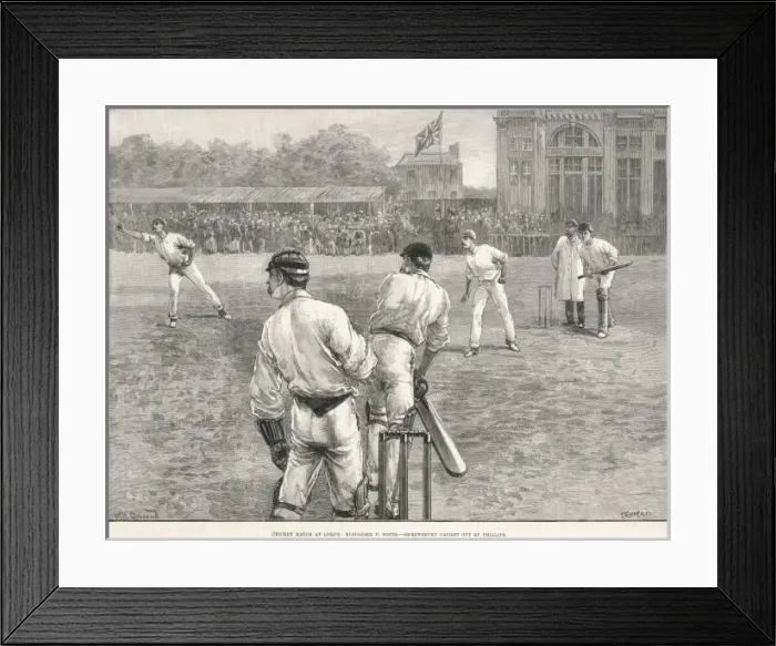 Framed Print : Middlesex Vs. Notts 1892 Framed Print : Middlesex Vs. Notts 1892