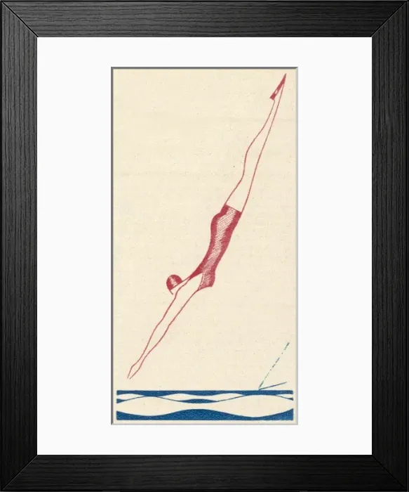 Framed Print : Diving Belle 1928 Framed Print : Diving Belle 1928