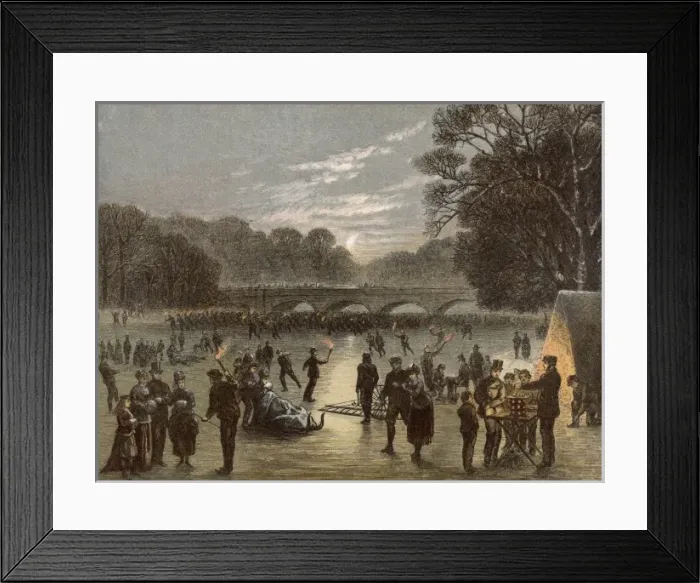 Framed Print : Hyde Park Ice Skaters Framed Print : Hyde Park Ice Skaters