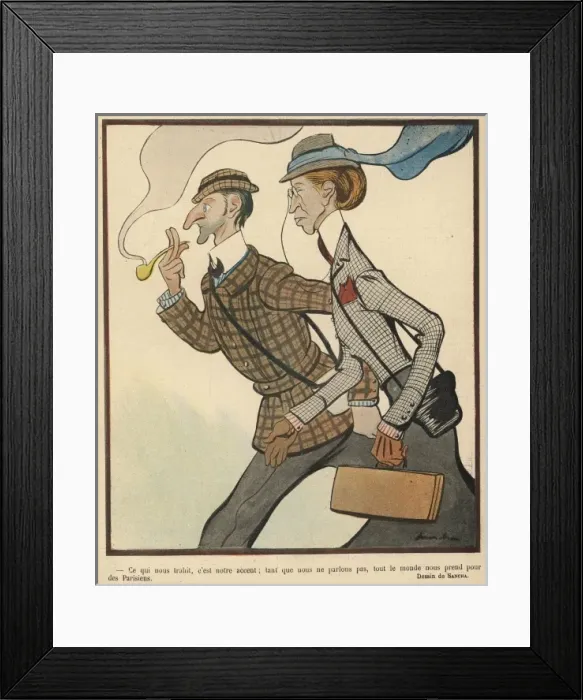 Framed Print : Racial Types / English Framed Print : Racial Types / English
