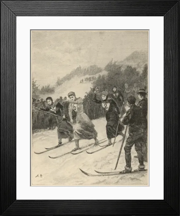 Framed Print : Austrian Ski Race 1894 Framed Print : Austrian Ski Race 1894
