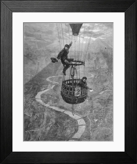 Framed Print : Balloon Contest 1880 Framed Print : Balloon Contest 1880