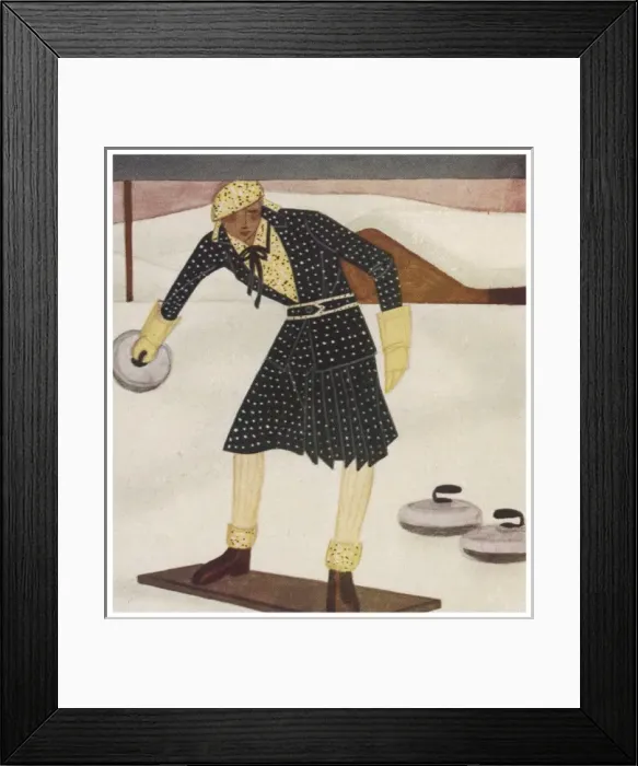 Framed Print : Smartly Dressed Curler Framed Print : Smartly Dressed Curler