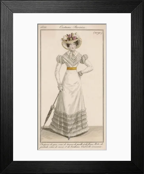 Framed Print : Walking Dress 1822 Framed Print : Walking Dress 1822
