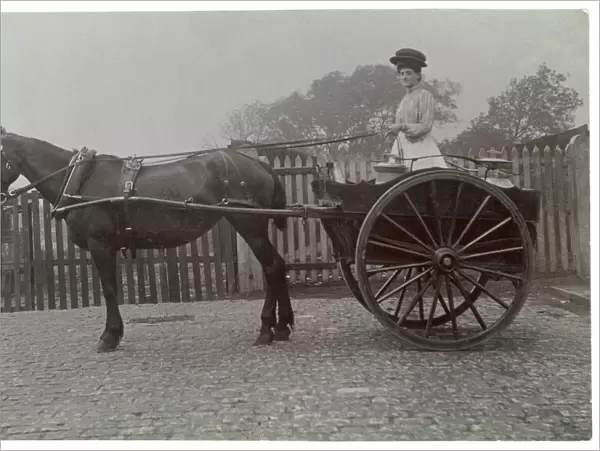 Milkwoman in Cart Photo