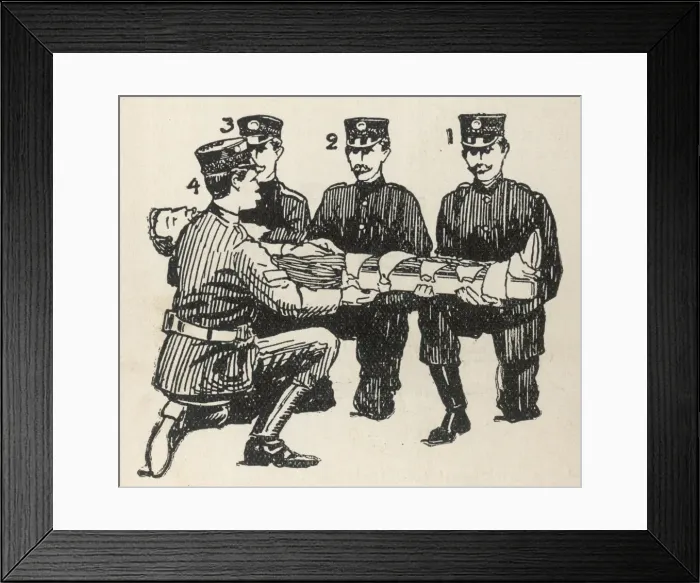 Framed Print : Four bearers and patient (3 of 6) Framed Print : Four bearers and patient (3 of 6)