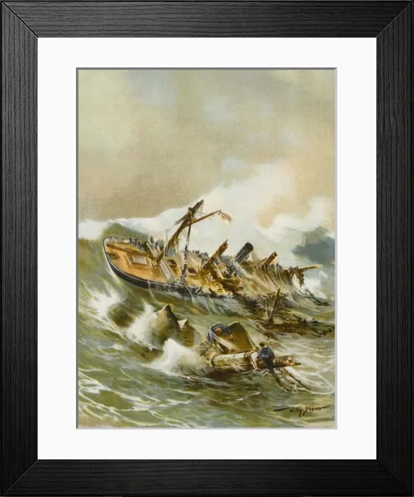 Framed Print : WRECK OF ILTIS 1896 Framed Print : WRECK OF ILTIS 1896