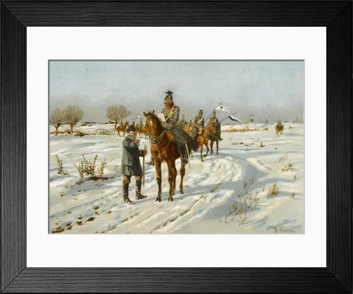 Framed Print : Cavalry in Snow Framed Print : Cavalry in Snow