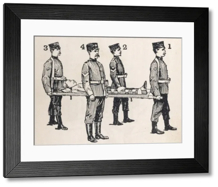 Framed Print : Four bearers and patient (6 of 6) Framed Print : Four bearers and patient (6 of 6)