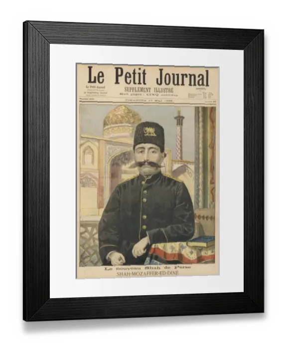 Framed Print : Mozaffar Od-Din Shah Ira Framed Print : Mozaffar Od-Din Shah Ira