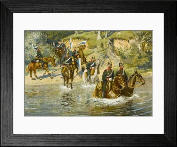 Framed Print : Fording a River