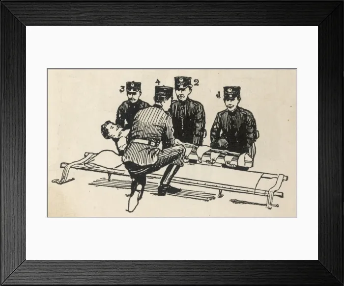 Framed Print : Four bearers and patient (5 of 6) Framed Print : Four bearers and patient (5 of 6)