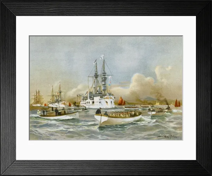 Framed Print : China Warships 1897 Framed Print : China Warships 1897