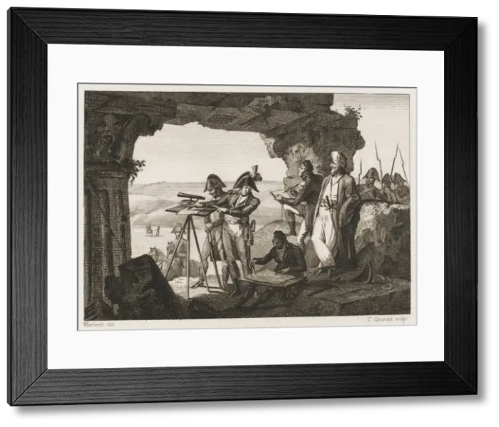 Framed Print : Andreossi Surveys Egypt Framed Print : Andreossi Surveys Egypt