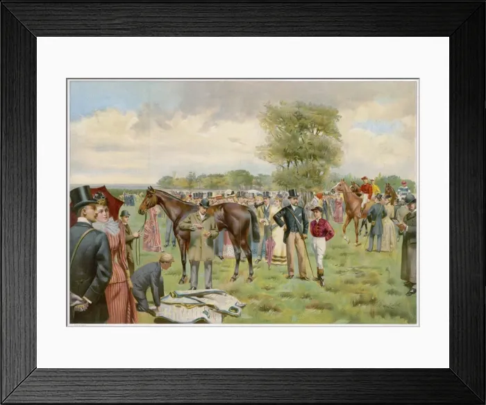 Framed Print : Epsom Derby Paddock 1892 Framed Print : Epsom Derby Paddock 1892