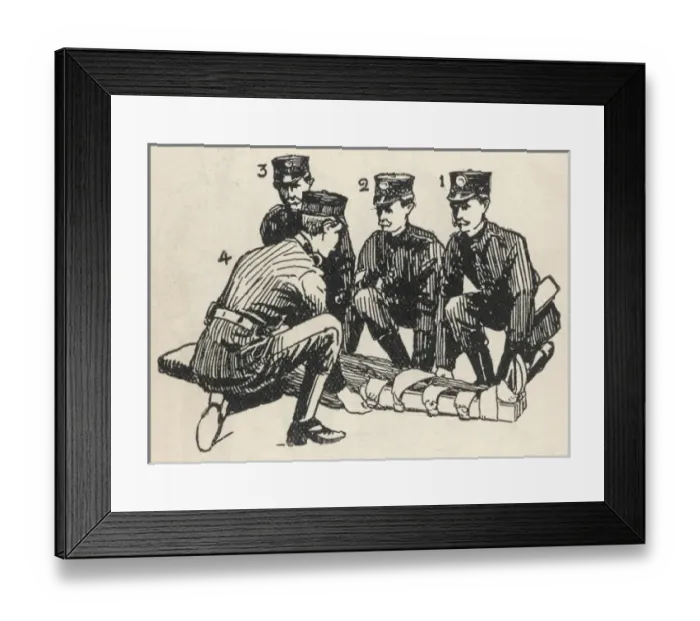 Framed Print : Four bearers and patient (2 of 6) Framed Print : Four bearers and patient (2 of 6)