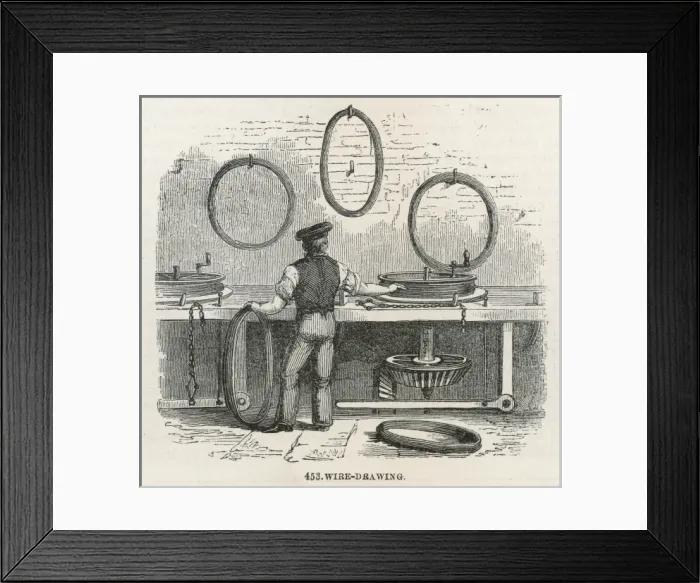Framed Print : Wire-Drawing Framed Print : Wire-Drawing