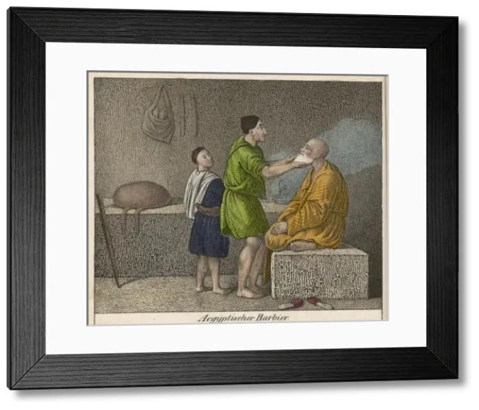 Framed Print : Egyptian Barber Framed Print : Egyptian Barber
