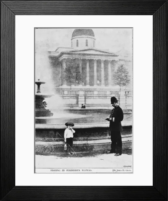 Framed Print : Police Officer and Boy Framed Print : Police Officer and Boy