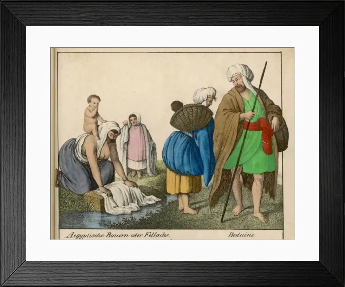 Framed Print : Egyptian Women & Men Framed Print : Egyptian Women & Men