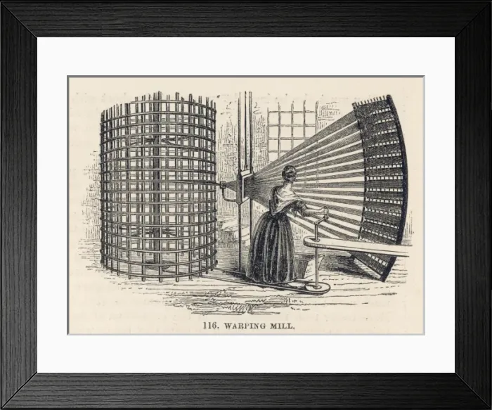 Framed Print : Cotton Warping Mill Framed Print : Cotton Warping Mill