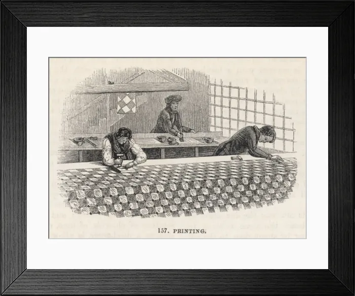 Framed Print : Floor-Cloth Printing Framed Print : Floor-Cloth Printing
