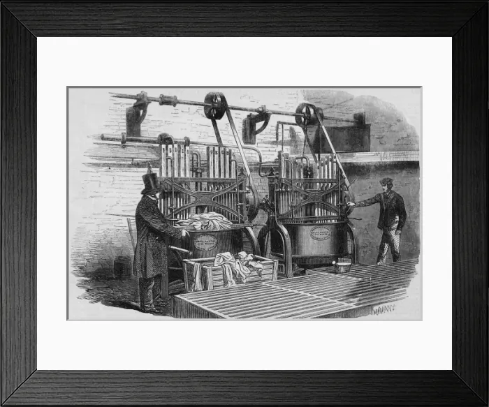 Framed Print : Steam washing machinery at St. Pancras workhouse Framed Print : Steam washing machinery at St. Pancras workhouse