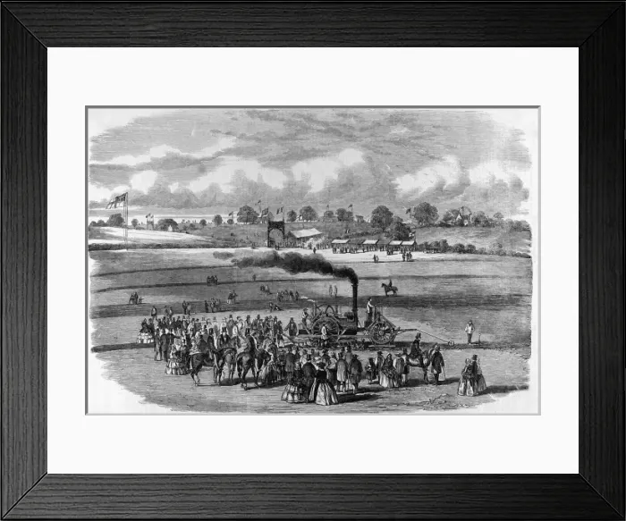 Framed Print : Steam ploughing with Boydells engine, near Louth Framed Print : Steam ploughing with Boydells engine, near Louth