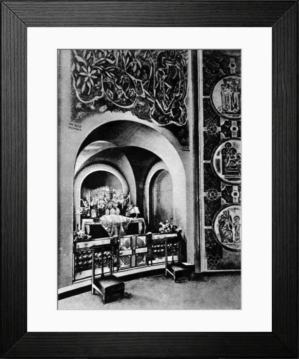 Framed Print : On board the luxury liner, L Atlantique, the chapel, where Framed Print : On board the luxury liner, L Atlantique, the chapel, where