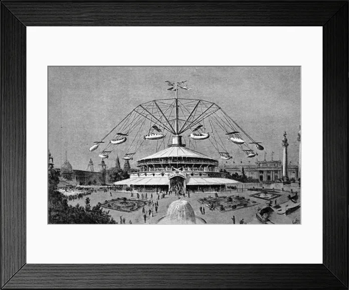 Framed Print : A flying roundabout; Sir Hiram Maxims latest invention Framed Print : A flying roundabout; Sir Hiram Maxims latest invention
