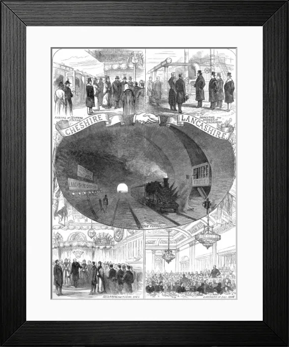 Framed Print : The Prince of Wales opening the Mersey Tunnel Framed Print : The Prince of Wales opening the Mersey Tunnel