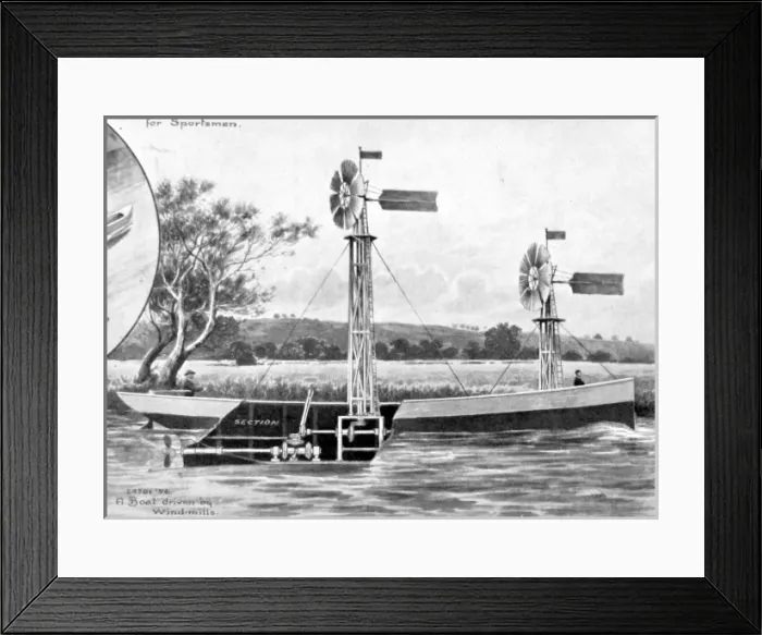 Framed Print : Curiosities and ingenuities from the Patent Office; A boat d Framed Print : Curiosities and ingenuities from the Patent Office; A boat d