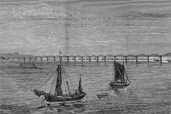 Railway bridge across the river Severn