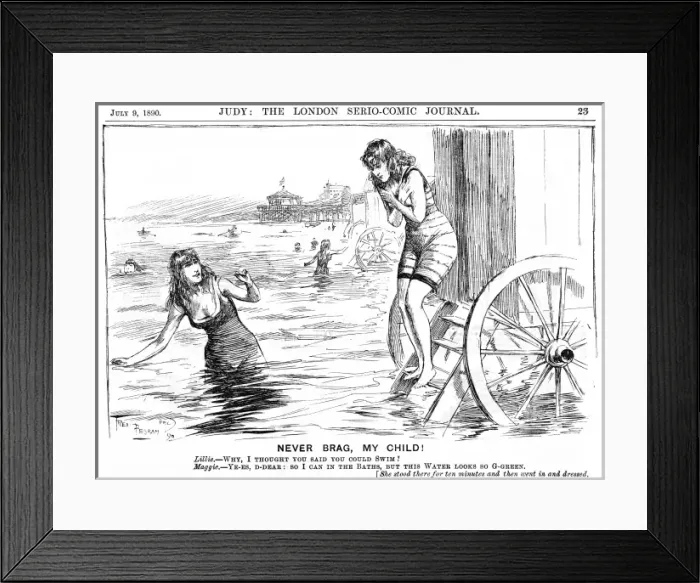 Framed Print : Reluctant Bather Framed Print : Reluctant Bather