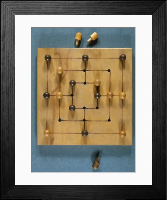 Framed Print : NINE MANs MORRIS 1 / 2 Framed Print : NINE MANs MORRIS 1 / 2