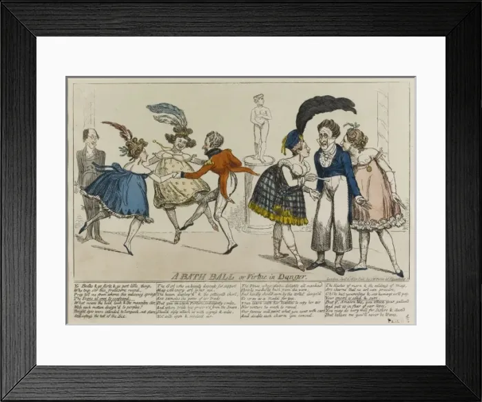 Framed Print : A Bath Ball or Virtue in Danger