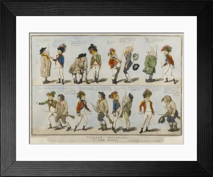Framed Print : Village Fencibles or County Recruits Framed Print : Village Fencibles or County Recruits