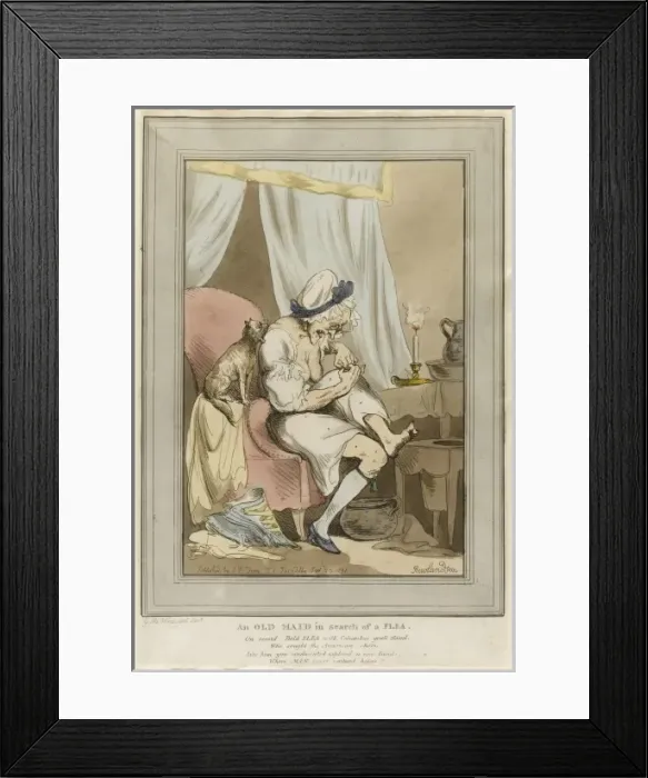Framed Print : An Old Maid in search of a Flea Framed Print : An Old Maid in search of a Flea
