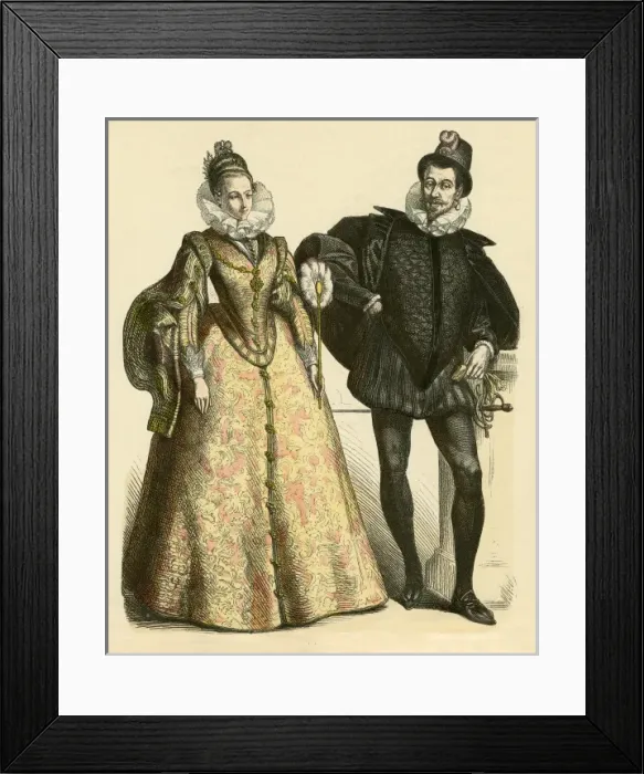 Framed Print : Spanish Couple 1550 Framed Print : Spanish Couple 1550