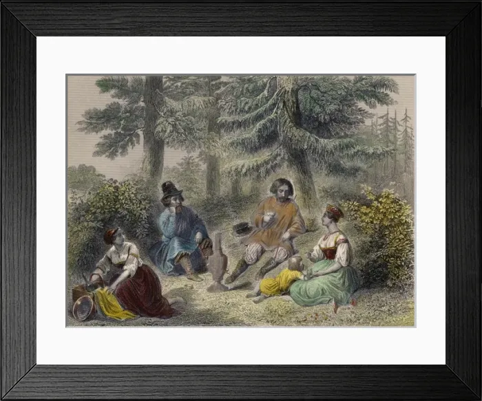 Framed Print : Racial / Russia / Picnic Framed Print : Racial / Russia / Picnic