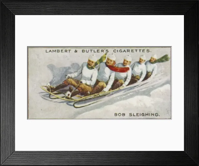 Framed Print : Five Man Bobsleigh 1914 Framed Print : Five Man Bobsleigh 1914